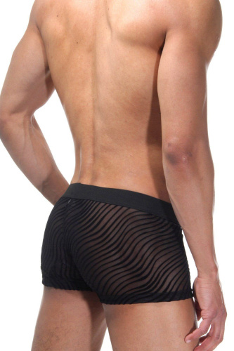 Черные полупрозрачные трусы-хипсы фото 2