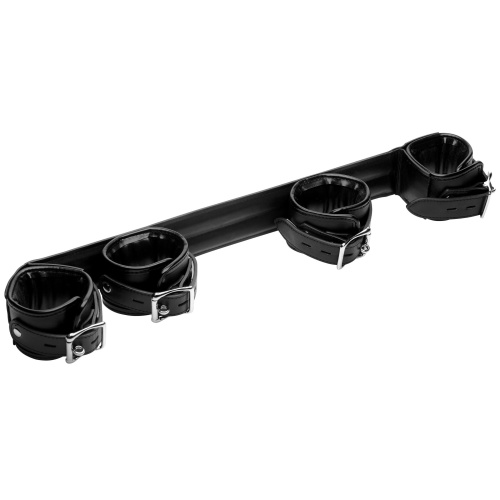 Черная распорка с манжетами для рук и ног Deluxe Rigid Spreader Bar фото 2