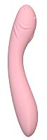 Розовый вибратор для точки G - 20,5 см.