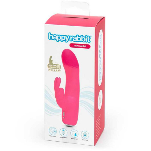 Розовый вибратор-кролик Rechargeable Mini Rabbit Vibrator - 15,2 см. фото 3