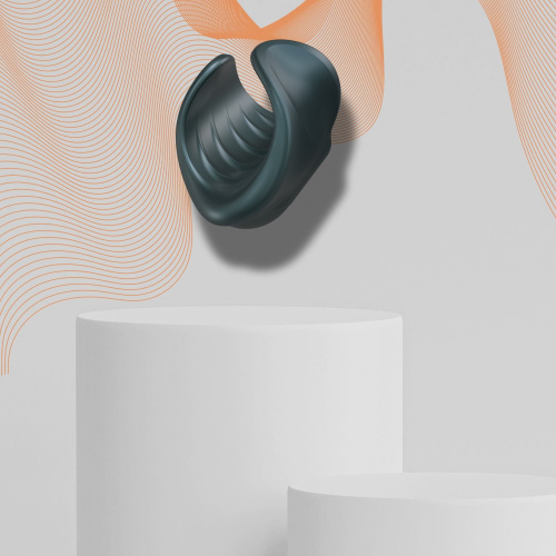 Серый сквозной мастурбатор с вибрацией Manwan Starter фото 2