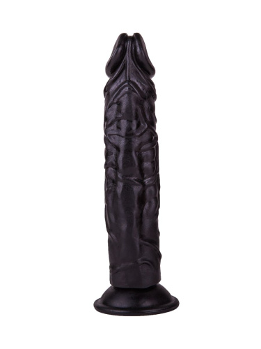 Чёрный фаллоимитатор без мошонки - 19,5 см. фото 3