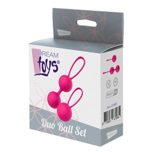 Набор розовых вагинальных шариков PLEASURE BALLS & EGGS DUO BALL SET фото 2