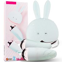 Мятный вибратор Lemon Rabbit с 2 виброяйцами