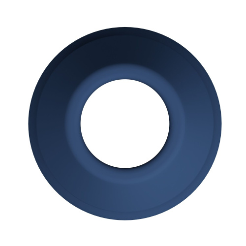 Синяя анальная пробка с открытым каналом - 8,7 см. фото 6