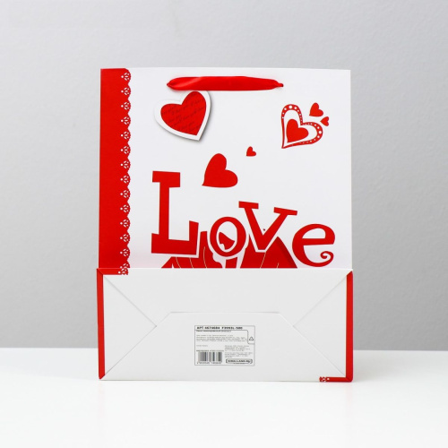 Бумажный пакет «Любовь» - 26 х 32 см. фото 2
