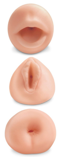 Комплект из 3 мастурбаторов All 3 Holes: вагина, анус, ротик фото 3