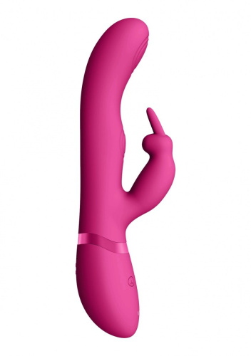 Розовый вибромассажер May Pulse-Wave & C-spot & G-Spot Rabbit - 22 см. фото 3