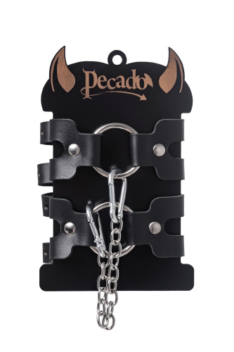 Черные кожаные оковы из двух ремешков фото 8 Черные кожаные оковы из двух ремешков фото 8