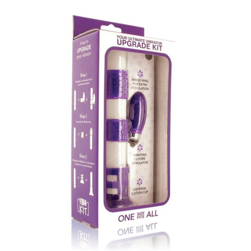 Набор фиолетовых насадок на вибратор Vibrator Upgrade Kit фото 2