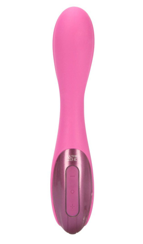 Розовый перезаряжаемый вибромассажер Infinity 6x - 17,8 см.