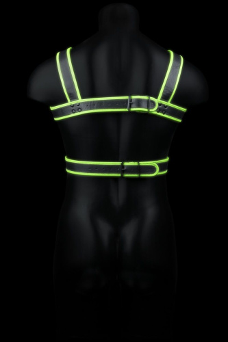 Стильная портупея Body Harness с неоновым эффектом - размер S-M фото 2