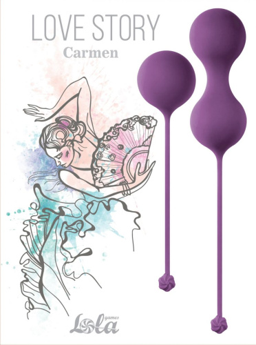 Набор фиолетовых вагинальных шариков Love Story Carmen фото 6