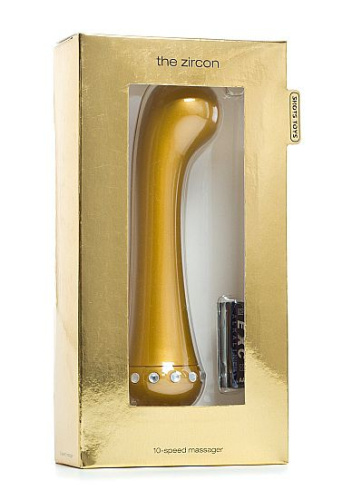 Вибратор для стимуляции точки G The Zircon Gold - 16,7 см. фото 2