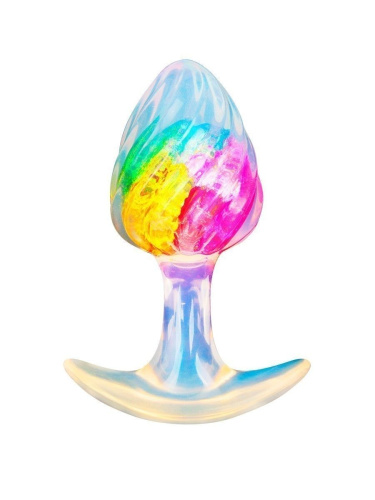 Яркая анальная пробка со спиралевидным рельефом - 9 см. фото 2 Яркая анальная пробка со спиралевидным рельефом - 9 см. фото 2