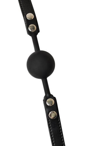 Черный силиконовый кляп-шар Dolce Vita фото 2