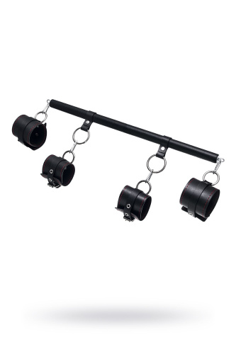 Черная распорка с 4 манжетами для рук и ног