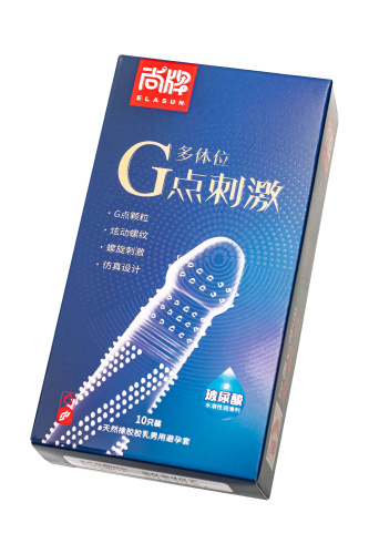 Ультратонкие презервативы Elasun G-spot stimulation с ребрами и точками - 10 шт. фото 5