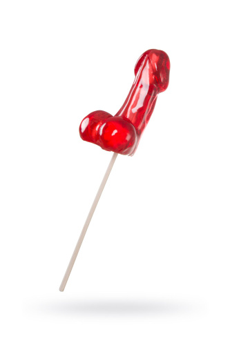 Красный леденец в форме фаллоса со вкусом виски - 80 гр. Красный леденец в форме фаллоса со вкусом виски - 80 гр.