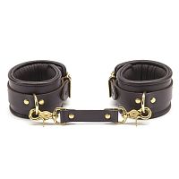 Коричневые кожаные кандалы Brown Leather Ankle Cuffs S/M