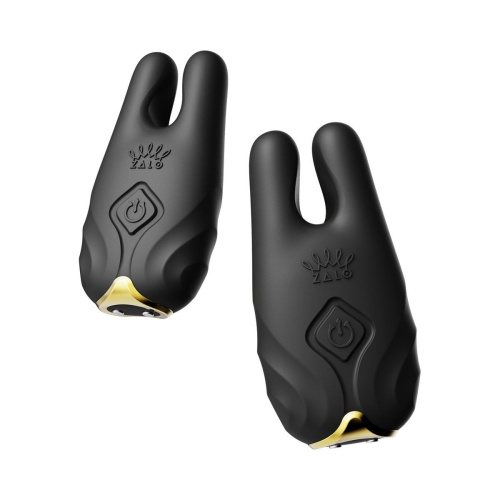 Черные виброзажимы на соски Nave фото 2