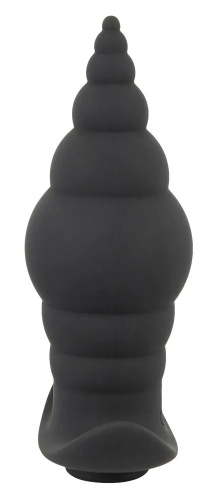 Черная анальная вибропробка RC Butt Plug - 9,6 см. фото 4