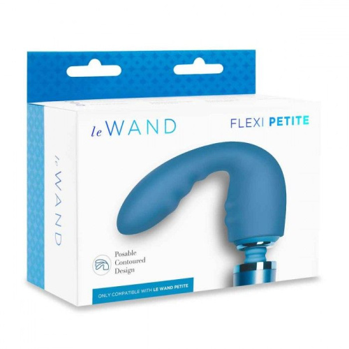 Синяя насадка Flexi для вибратора Le Wand Petite фото 6