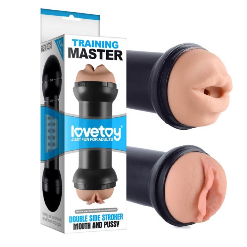 Двусторонний мастурбатор Training Master Double Side Stroker Mouth and Pussy фото 2
