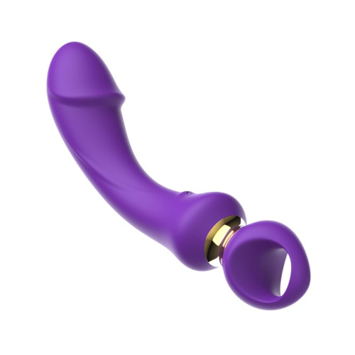 Фиолетовый изогнутый вибромассажер Moon Vibrator - 21,1 см. фото 6