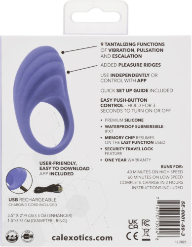 Фиолетовое эрекционное виброкольцо Couples Ring с управлением через приложение фото 6 Фиолетовое эрекционное виброкольцо Couples Ring с управлением через приложение фото 6