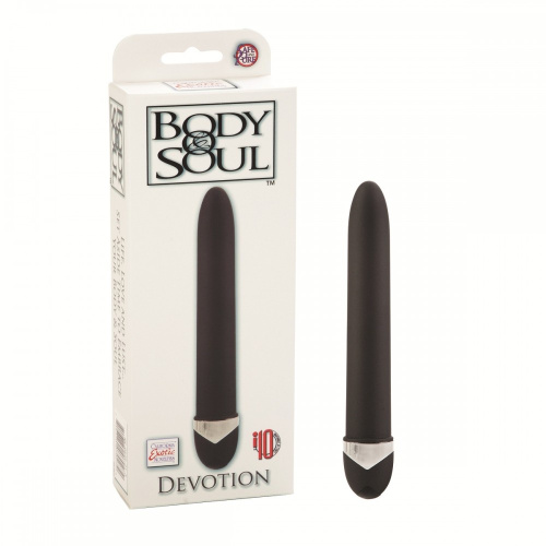 Чёрный классический вибратор Body & Soul Devotion Vibes - 18,5 см. фото 2