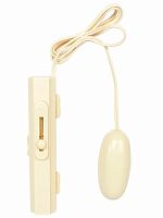 Белое виброяйцо с пультом управления на проводе