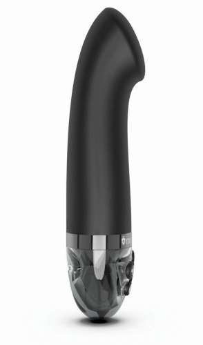 Черный вибратор с функцией электростимуляции Right on Ron - 17 см.