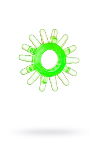 Зеленое эрекционное кольцо с шипами фото 2