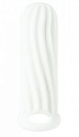 Белый фаллоудлинитель Homme Wide - 13 см.