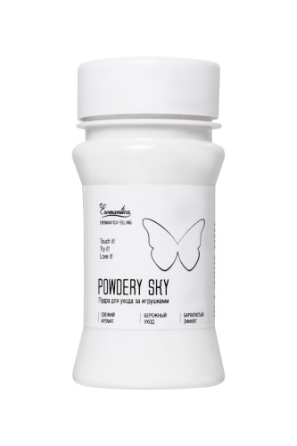 Пудра для ухода за игрушками Powdery Sky с ароматом мяты - 40 гр. Пудра для ухода за игрушками Powdery Sky с ароматом мяты - 40 гр.