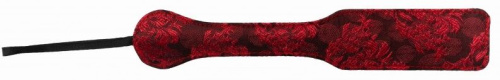Красная прямоугольная шлепалка с цветочным принтом - 32,6 см. фото 2