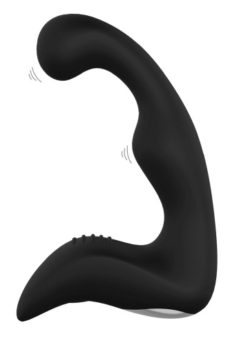 Чёрный перезаряжаемый массажёр простаты Booty Pleaser Чёрный перезаряжаемый массажёр простаты Booty Pleaser