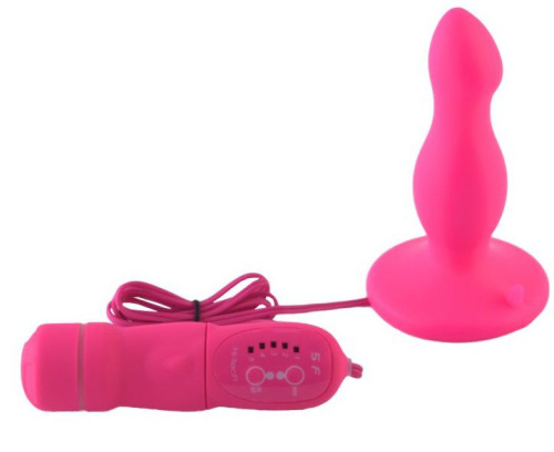 Розовая вибровтулка с  5 режимами вибрации POPO Pleasure - 10,5 см. фото 3