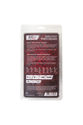 Черно-красный двусторонний вибромассажер Black&Red - 21 см. фото 5 Черно-красный двусторонний вибромассажер Black&Red - 21 см. фото 5