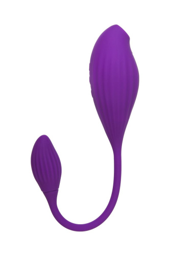 Фиолетовый вакуумный стимулятор клитора Ginny с виброяйцом фото 5