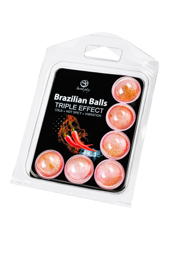 Набор из 6 шариков с массажным маслом Brazilian Balls с тройным эффектом фото 3