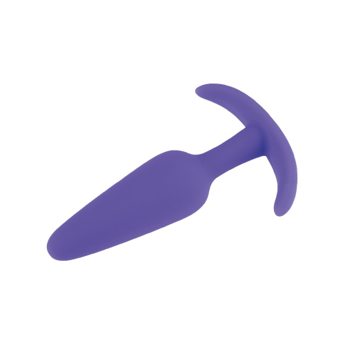 Фиолетовая анальная пробка с ограничителем - 13,5 см. фото 3