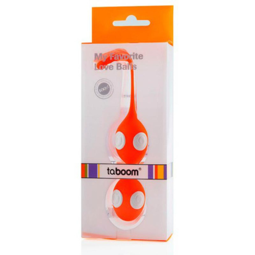 Стильные оранжевые вагинальные шарики Love Balls фото 2