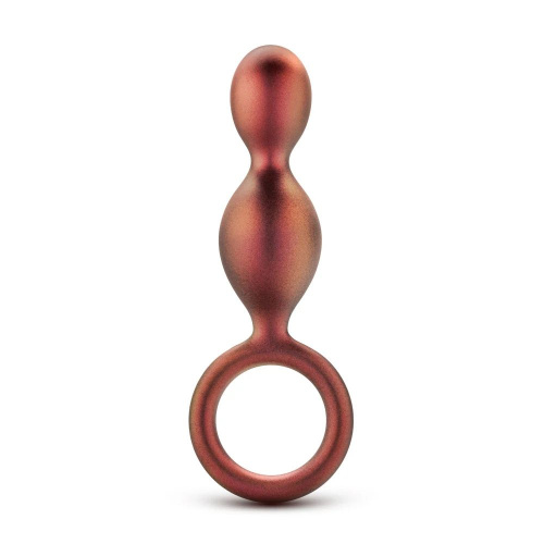 Коричневый анальный стимулятор Duo Loop Copper Anal Plug - 13,3 см. фото 2
