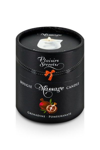 Массажная свеча с ароматом граната Bougie de Massage Gourmande Grenadine - 80 мл. фото 2
