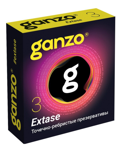 Презервативы анатомической формы с точечной и ребристой структурой Ganzo Extase - 3 шт. Презервативы анатомической формы с точечной и ребристой структурой Ganzo Extase - 3 шт.