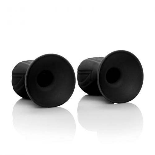 Чёрные насадки-присоски на соски Nipple Play Silicone Pro Nipple Suckers фото 4