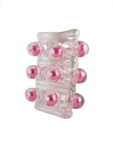 Прозрачная сквозная насадка на пенис с цветными шариками фото 6 Прозрачная сквозная насадка на пенис с цветными шариками фото 6