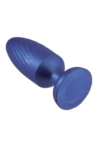 Синяя анальная пробка 4 Inch Silicone Anal Plug - 12 см. фото 2